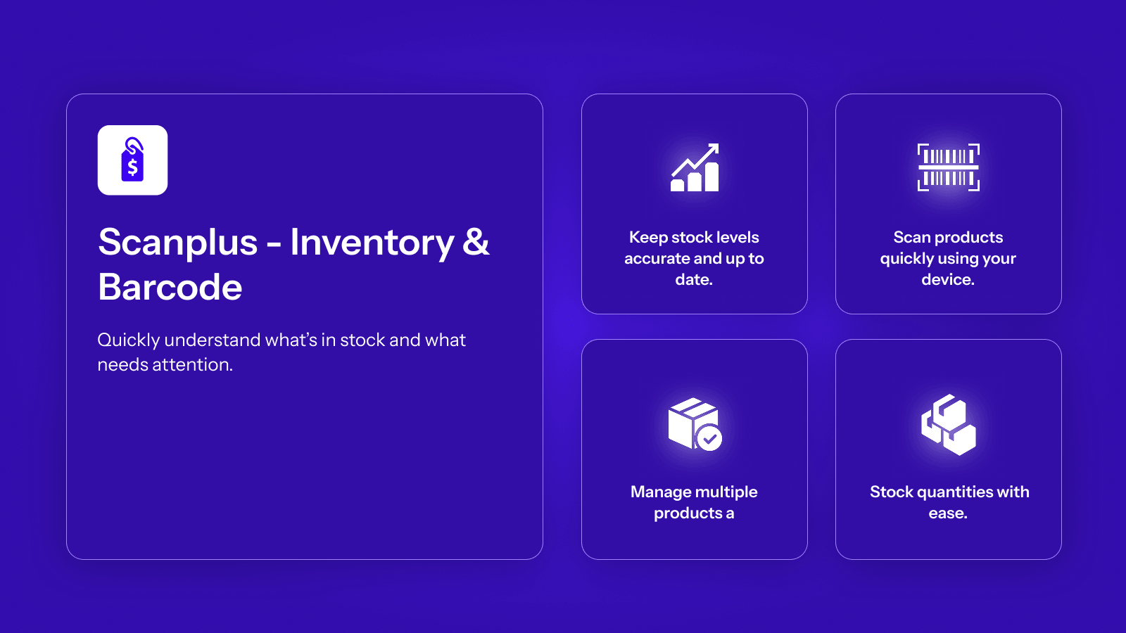 Scanplus — Inventory & Barcode Management Shopify app screenshot